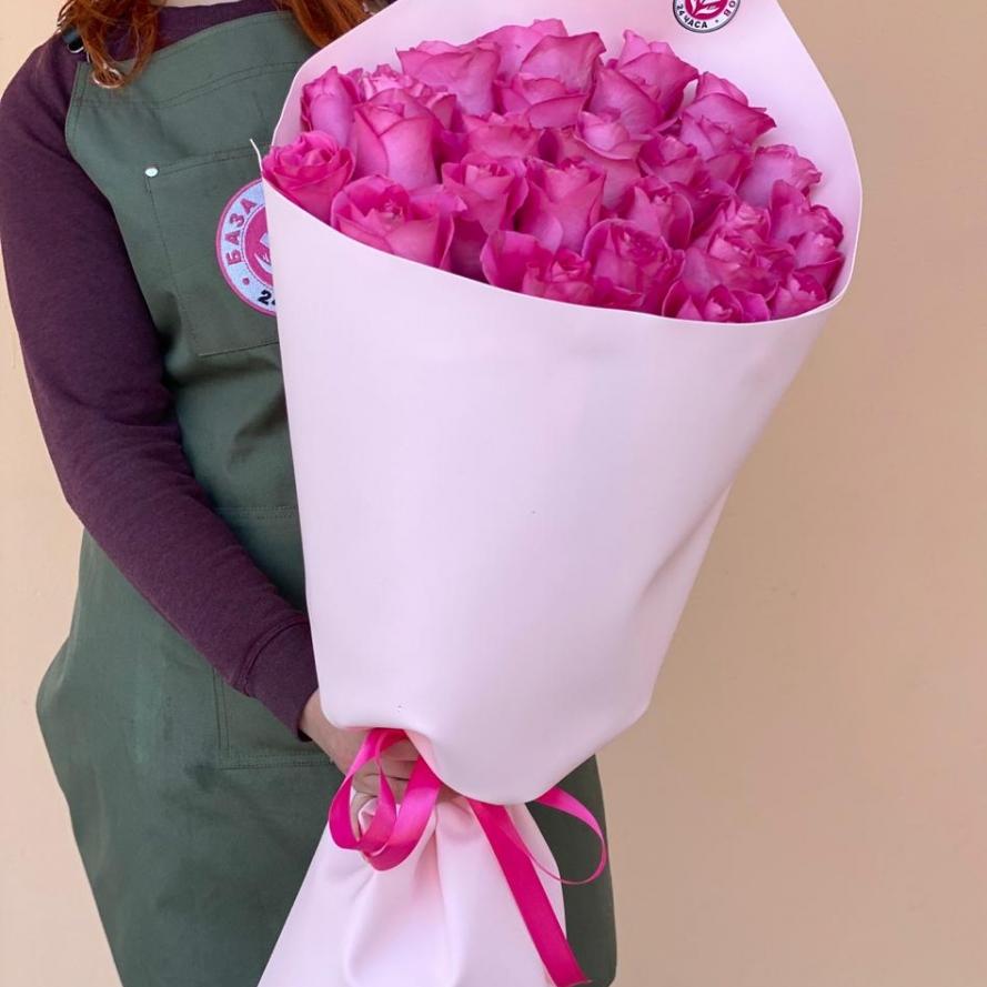 Букеты из розовых роз 70 см (Эквадор) код: 14872