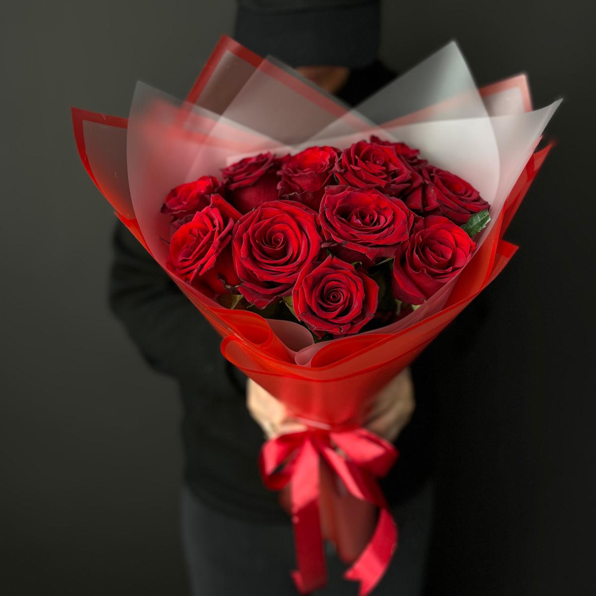 Букеты из красных роз 40 см (Эквадор) [№  14924tm]