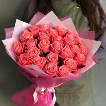 Розовые розы 50 см 25 шт. (Россия) (articul  26455tum)
