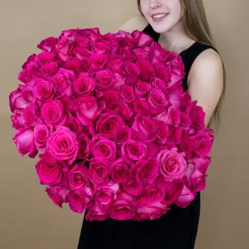 Букет из розовых роз 75 шт. (40 см) (код: 7007)