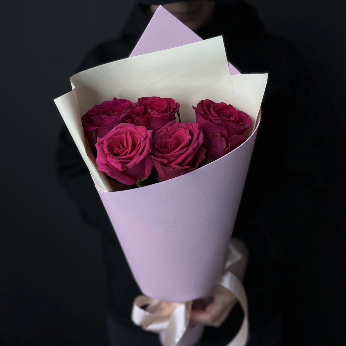 Букеты из розовых роз 40 см (Эквадор) №  7046tm