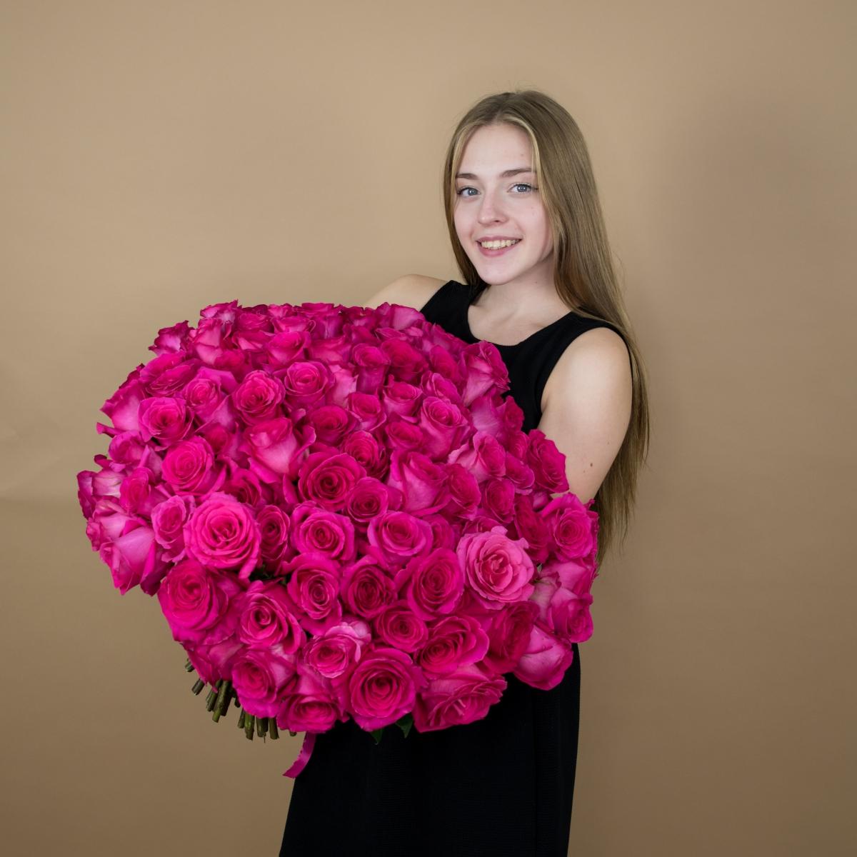 Букеты из розовых роз 40 см (Эквадор) №  7046tm