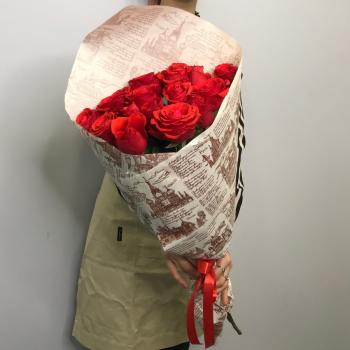 Красные розы 15 шт 60см (Эквадор) артикул букета: 9542tmn